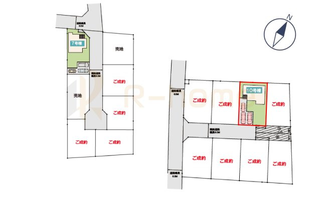 つくば市高見原1丁目23-P1　新築戸建て　10号棟の区画図|大きなお買い物だからこそ、メリット・デメリットを伝えさせて頂きます。
R-homeにお任せください♪