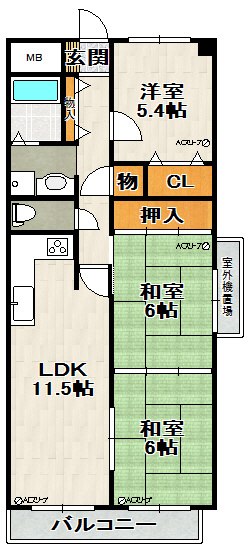 JP伊丹レジデンスの間取り