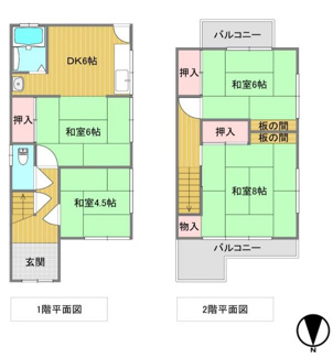 【間取り】 | 尼崎市富松町1丁目中古戸建 | ファミリー様・荷物の多い方におすすめの４DKの間取りです♪