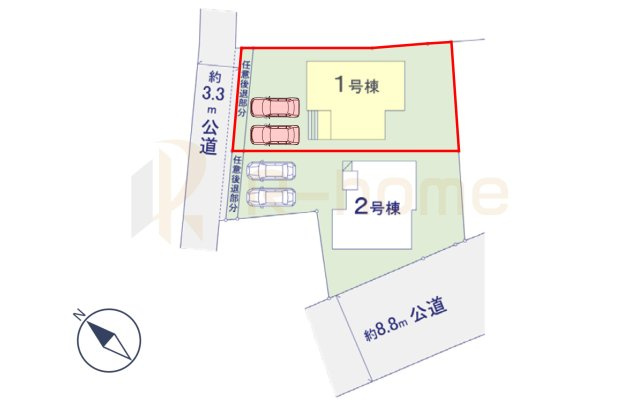 取手市白山6期　新築戸建て　1号棟の区画図|大きなお買い物だからこそ、メリット・デメリットを伝えさせて頂きます。
R-homeにお任せください♪