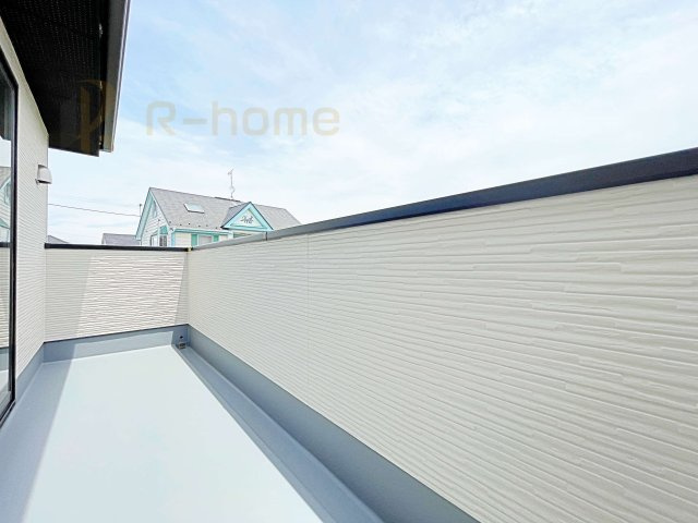 取手市白山6期　新築戸建て　1号棟のバルコニー|お布団やラグなどの大きな物も干しやすい広々としたバルコニー！