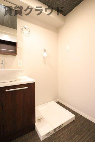 クノッソス末広の洗面所|室内洗濯機置き場