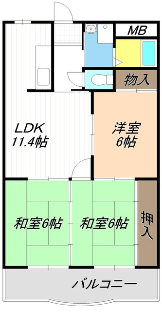 ハーバーグランドハイツ杉浦の間取り