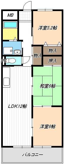 陽明ハイツの間取り