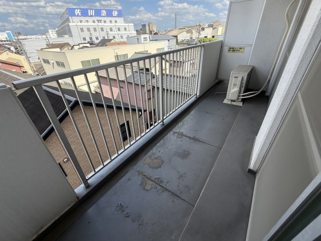 本宮ハイツ山田のバルコニー