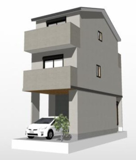 【外観パース】 | 右京区太秦安井二条裏町　建築条件つき | 外観イメージパース