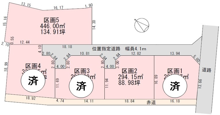 芳賀郡益子町大字七井　区画5の土地図