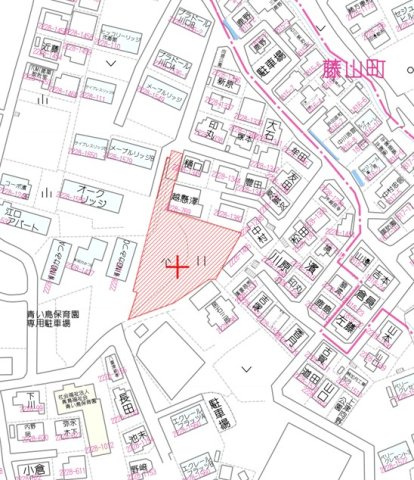 上津町土地の地図