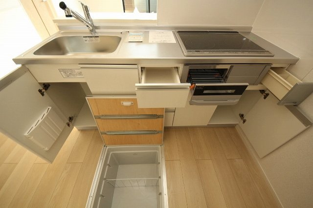 N-1 Cのキッチン|キッチン収納です