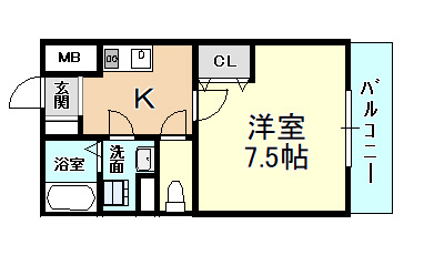 【間取り】 | EXハイツ柏原
