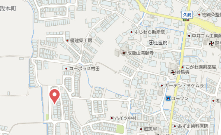 京都市伏見区久我御旅町　新築戸建の地図