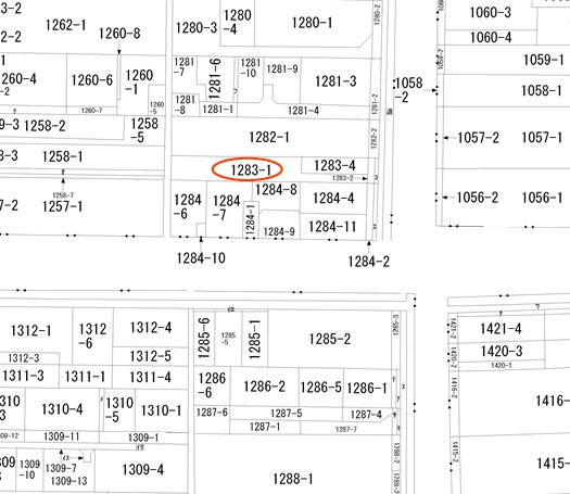 熊本市南区近見８丁目の倉庫の土地図
