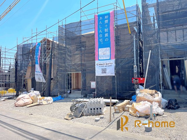 かすみがうら市下稲吉第14-II期　新築戸建て　4号棟の外観|2025年8月完成予定！近隣の同仕様完成物件をご見学いただけます♪
