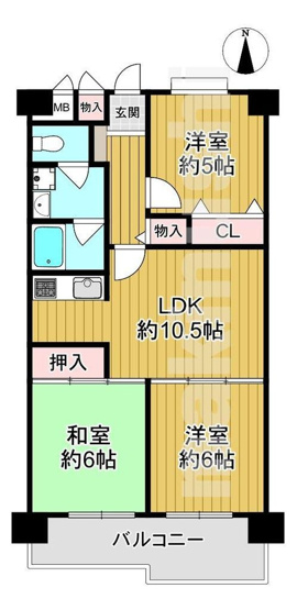【間取り】 | 朝日プラザ松原A棟