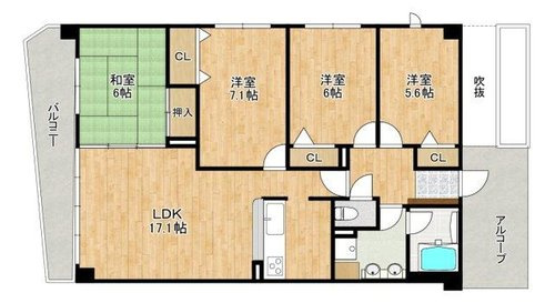 【間取り】 | クラウンセゾン深井