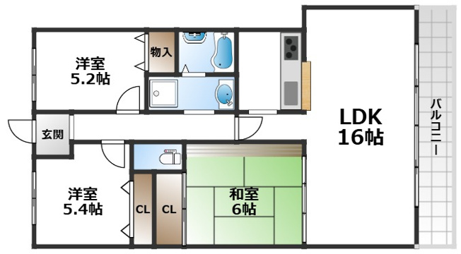 【間取り】 | パルテール刀根山