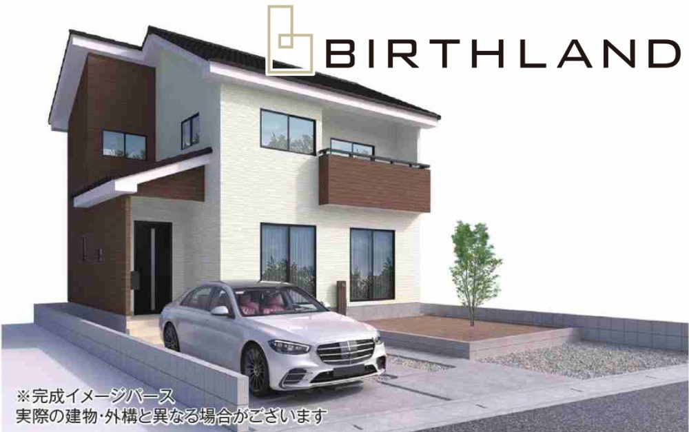 新築戸建・建売　郡山市横塚1丁目　いろどりアイタウン　全1棟の外観パース|完成予想図