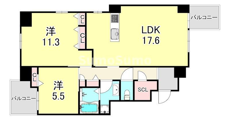 SOLEiL 六本松の間取り