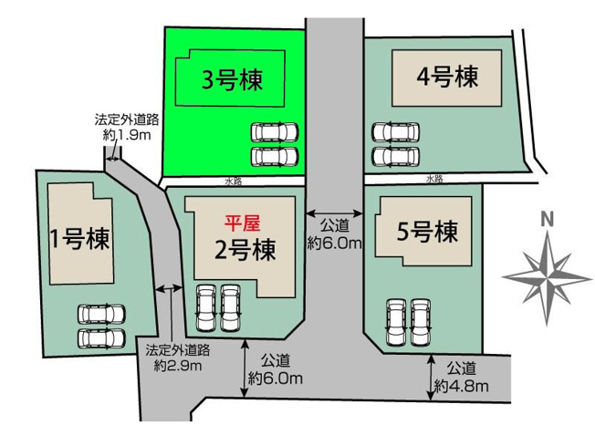 【外観】 | ブルーミングガーデン前橋市上新田町ー③ | フレッセイ、とりせんまで共に1.1Kｍ！お買い物便利な立地です！