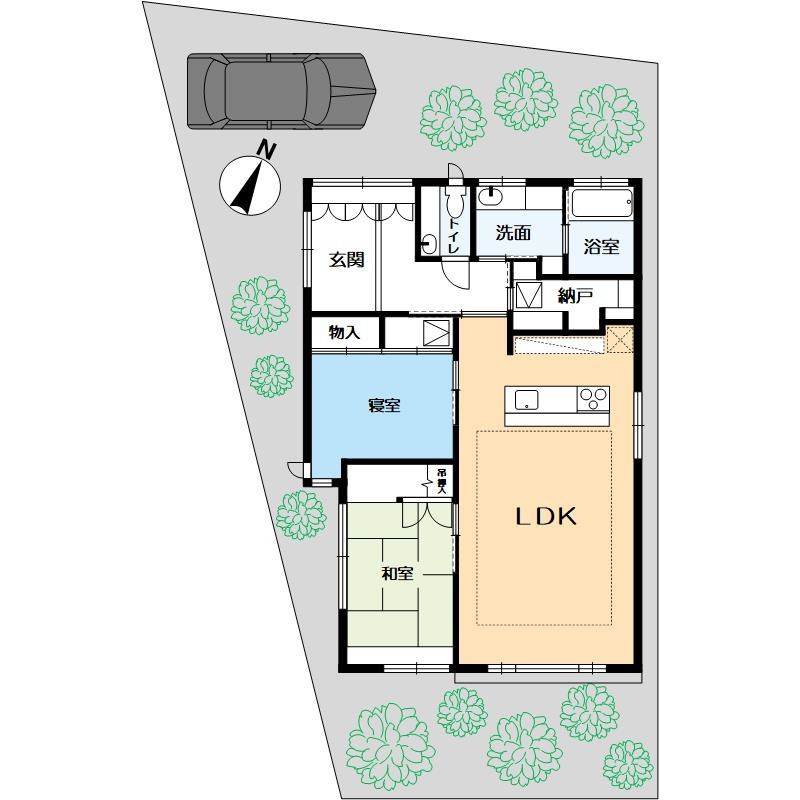 帝塚山1丁目　戸建の間取り
