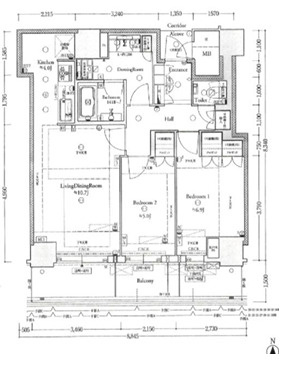 【間取り】 | プレミストタワー大阪新町ローレルコート