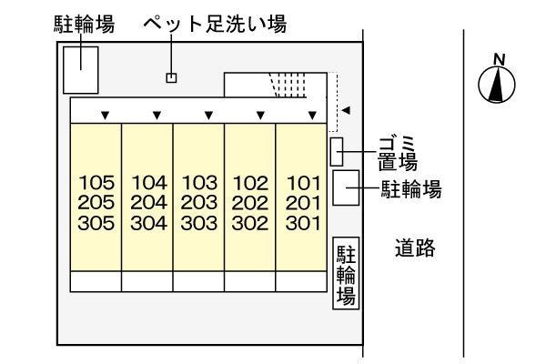 ベル　デーアの駐車場