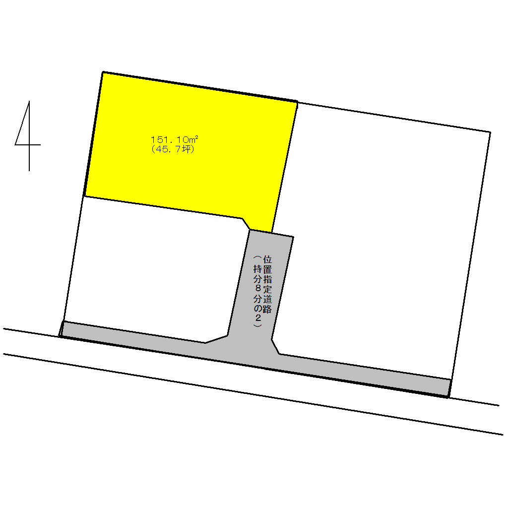 売地　水戸市若宮2丁目の区画図
