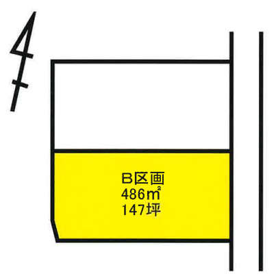 売地　那珂市瓜連の区画図