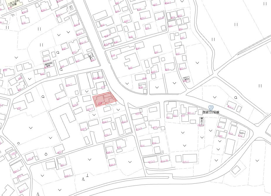 都城市安久町の売地の土地図