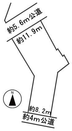 ６５１２４　岐阜市大菅北土地の区画図