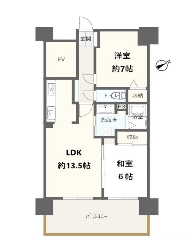 明石市硯町3丁目の間取り