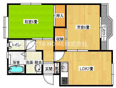 バードヒル東奥Ⅰの間取り|ファミリーの方や同棲される方におススメのお部屋です＊