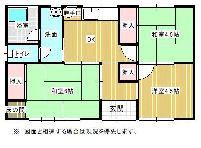 中村貸家の間取り