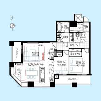 【間取り】 | TOKYO SEA SOUTH ブランファーレ