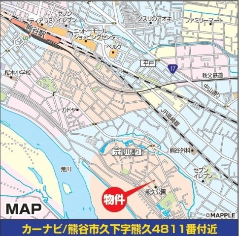 【仲介手数料無料】新築戸建　熊谷市久下4812（全2棟）の地図