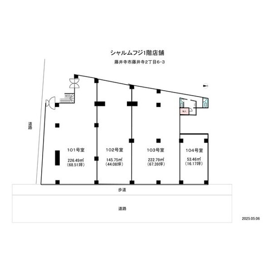 【間取り】 | 藤井寺2丁目シャルムフジ1階テナント