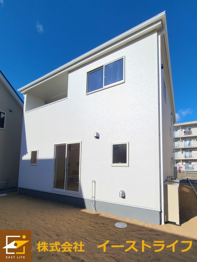 【新築戸建】　いわき市平中平窪1期の外観|1号棟庭側外観写真