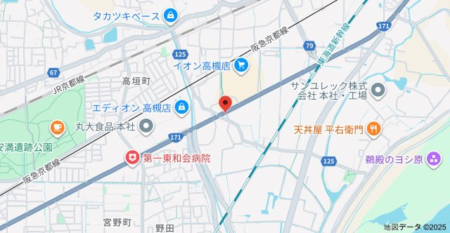 ブライトン高槻の地図
