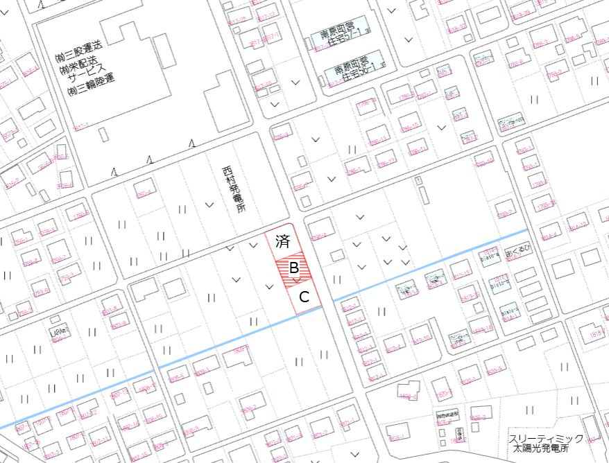 北諸県郡三股町大字蓼池の売地の土地図