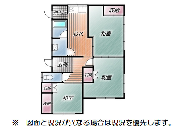 売中古戸建　田方郡函南町柏谷の間取り|間取りです。