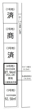 紫野上柏野町 土地(4号地)の土地図