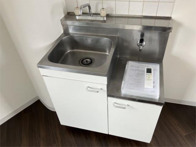 川崎市多摩区登戸の賃貸マンションのキッチン|１口ガスコンロ設置可能です