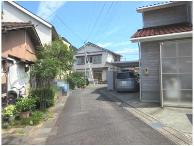 【No.7177】湯所町1丁目/14.96坪/南西側道路の前面道路含む現地写真