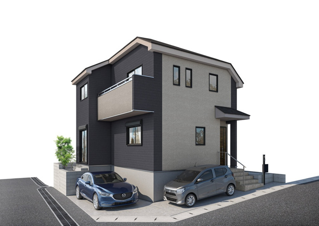 【外観パース】 | 明石市魚住町長坂寺（全1棟）新築