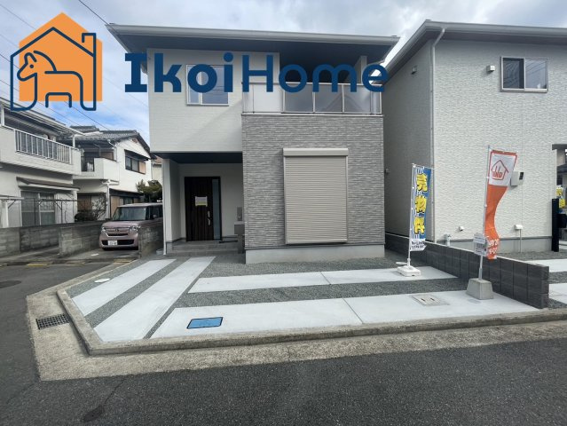 明石市大久保町大窪　新築戸建　B号棟の外観|JR大久保駅9分！内外装オシャレでワンランク上の物件です！駐車2台可能でゆったり止めて頂けます！