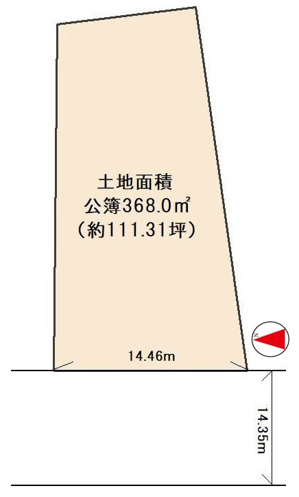 ◆地下鉄小野駅徒歩４分◆１１１坪の広大な建築条件無し売土地◆環状線面す◆商業地域◆山科区勧修寺閑林寺の土地図