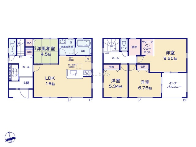 笠間市笠間第10　新築戸建　1号棟の間取り