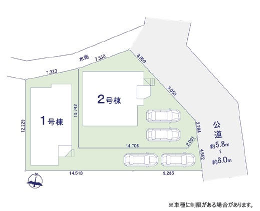 【区画図】 | 川越市宮元町2期　全2棟　1号棟 | 1号棟