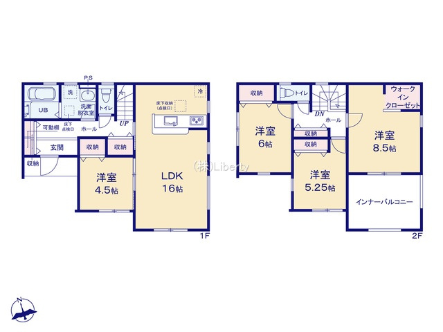 笠間市笠間第10　新築戸建　4号棟の間取り