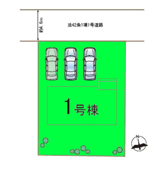 【区画図】 | ハートフルタウン高崎市下佐野町4期ー① | カースペースは並列3台駐車可能！